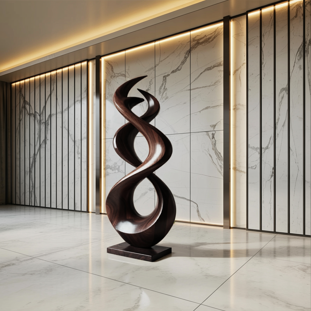 Rustic Abstract Sculpture For Outdoor Garden